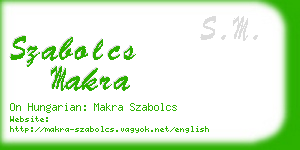 szabolcs makra business card